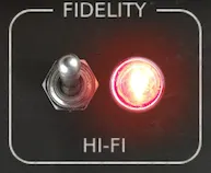 Controls for the fidelity settings