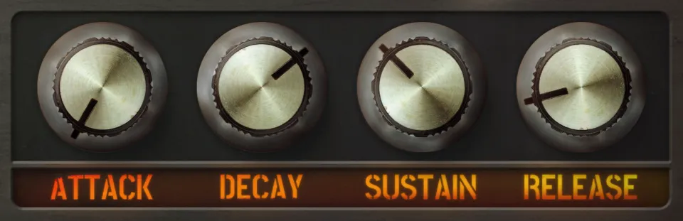 Controls for the envelope settings